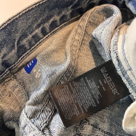 Yeezy YZY Gap Jeans Women’s 24 High Rise Distressed Medium Wash Long - Picture 8 of 9